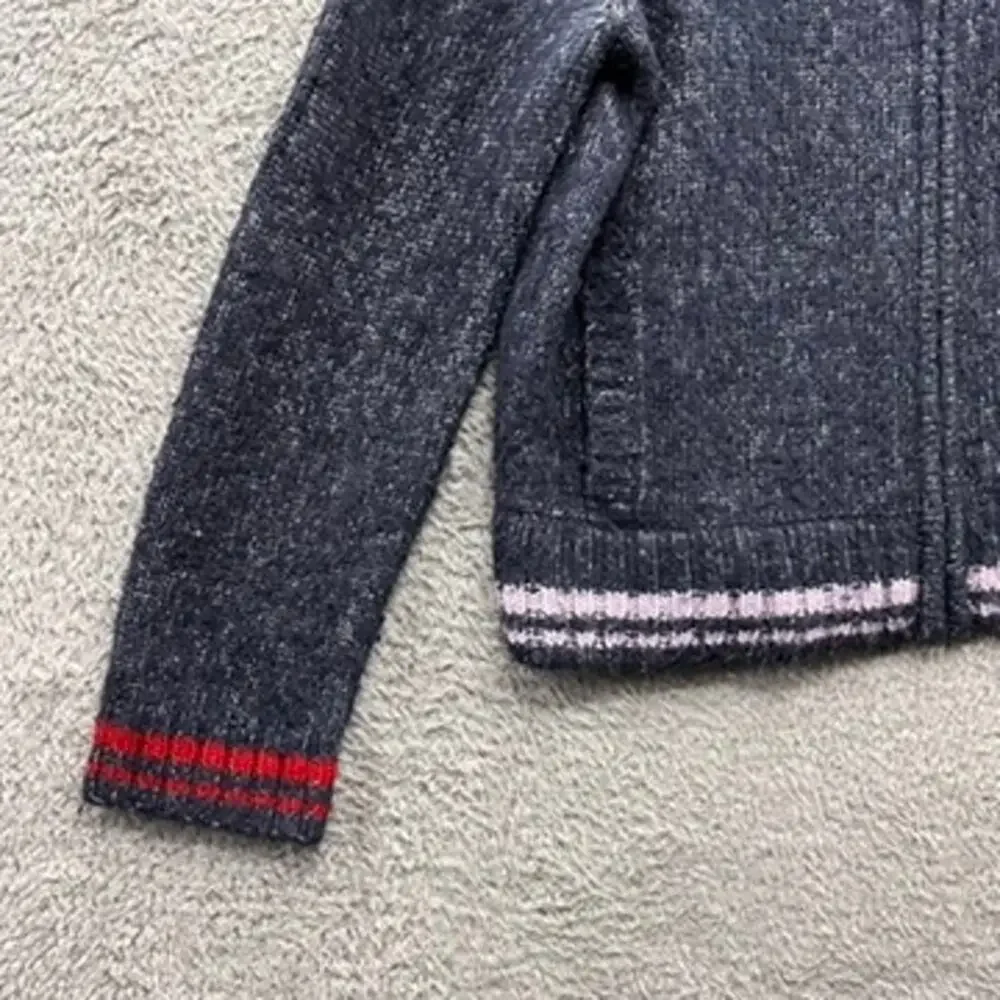 Urban Outfitters Ecoté Small Full Zip Bomber Sweater Large Heart‎ Design on Back
